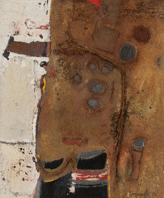 Jaap Wagemaker | Spaanse aarde, gemengde techniek op doek, 65,3 x 55,5 cm, gesigneerd r.o. en gedateerd '56