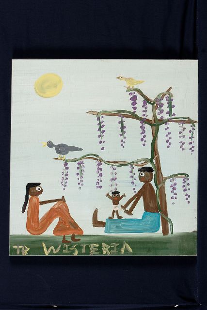 Tim Brown | Wisteria, acryl op paneel, 43,0 x 41,0 cm, gesigneerd l.o. met initialen