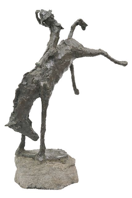 Jits Bakker | Rodeo, brons, 82,5 x 67,5 cm, gesigneerd op de basis
