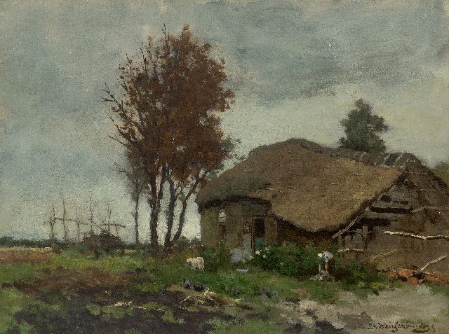 Jan Hendrik Weissenbruch | De oude boerderij, olieverf op doek, 45,8 x 60,8 cm, gesigneerd r.o.