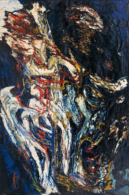 Frieda Hunziker | Witte vorm, olieverf op doek, 165,3 x 110,5 cm, te dateren 1964