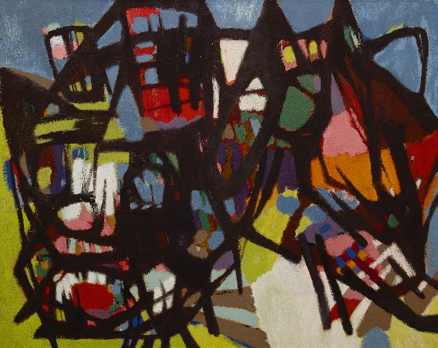 Frieda Hunziker | Dieren I, olieverf op doek, 99,8 x 124,7 cm, te dateren 1954