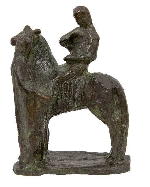 Andriessen M.S.  | De heilige Elisabeth van Thüringen, brons 18,7 x 14,5 cm, te dateren ca. 1970-1972