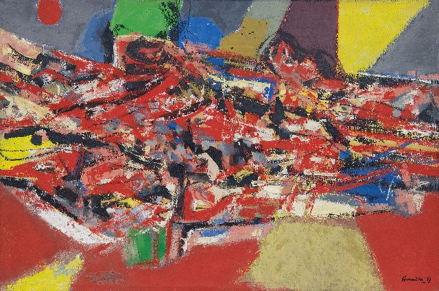Corneille | Présence de l'été, olieverf op doek, 54,2 x 81,0 cm, gesigneerd r.o. en gedateerd '57