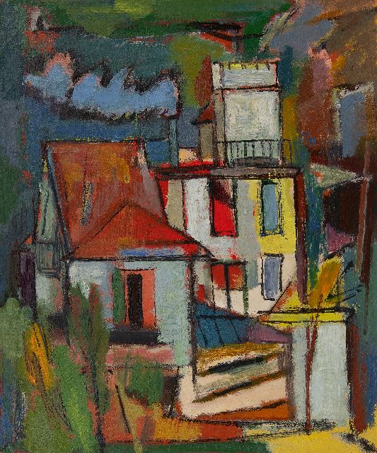 Geer van Velde | Village, olieverf op doek, 55,5 x 46,3 cm, gesigneerd l.o. en te dateren ca. 1930