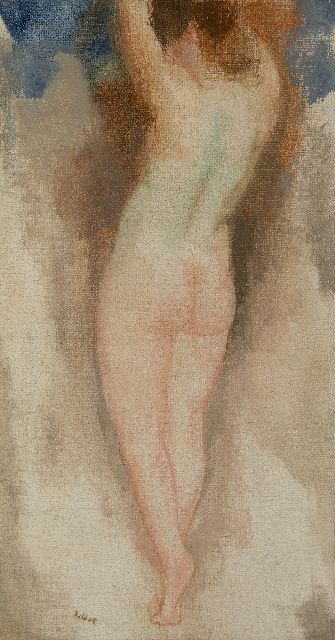 Toon Kelder | Staand vrouwelijk naakt, olieverf op doek op board, 32,6 x 17,7 cm, gesigneerd l.o. en zonder lijst