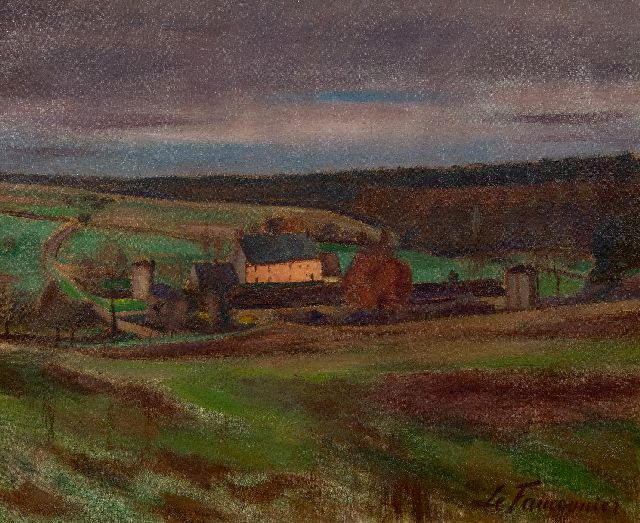 Fauconnier H.V.G. Le | Landschap Grosrouvres, Frankrijk, olieverf op doek 60,1 x 73,4 cm, gesigneerd r.o. en verso en verso gedateerd 1939