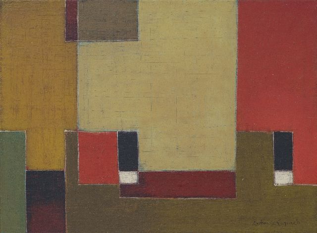 Antonia Guzmán | Sterke band, acryl op board, 17,8 x 24,2 cm, gesigneerd r.o. en gedateerd '11