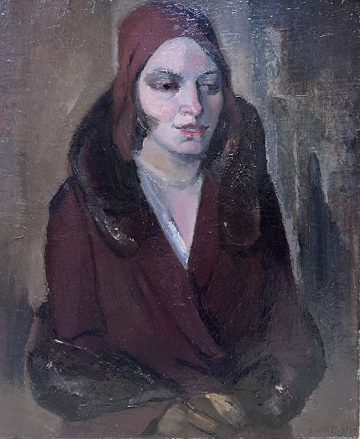 Harrie Kuijten | Portret van Leni, olieverf op doek, 70,5 x 57,7 cm, gesigneerd r.o. en te dateren ca. 1927