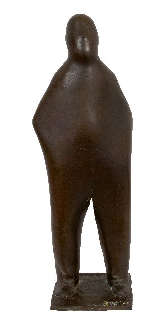 Waldemar Otto | Mann, brons, 45,0 x 17,0 cm, gesigneerd op basis met monogram en gedateerd op basis 30 'Mai' 06