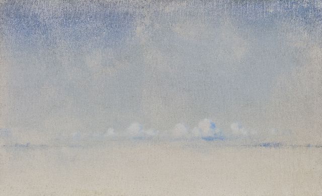 Jan Voerman sr. | Wolken boven de IJssel bij Hattem, olieverf op doek, 46,5 x 75,3 cm, zonder lijst
