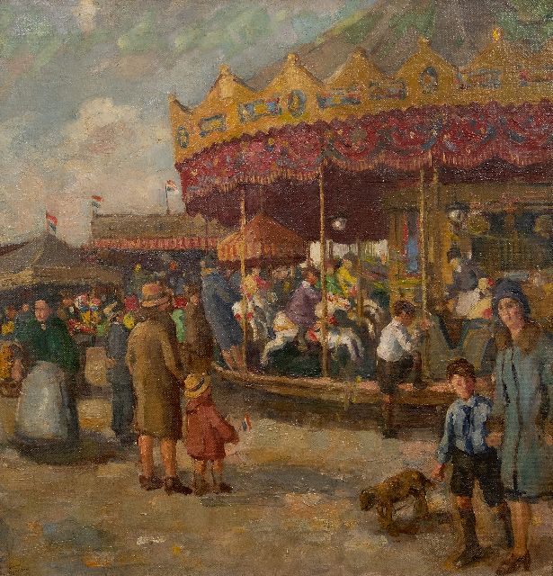 Abraham Fresco | Kermis, olieverf op doek, 65,5 x 63,5 cm, gesigneerd l.o.