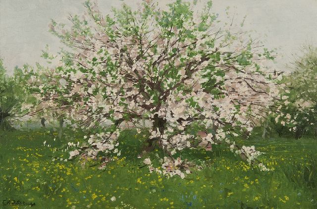 Egbert Rubertus Derk Schaap | Voorjaar, olieverf op doek op paneel, 34,0 x 49,2 cm, gesigneerd l.o. en zonder lijst
