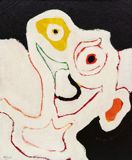 Karel Appel | Zonder titel (kop), olieverf op doek, 65,4 x 54,0 cm, gesigneerd l.o.