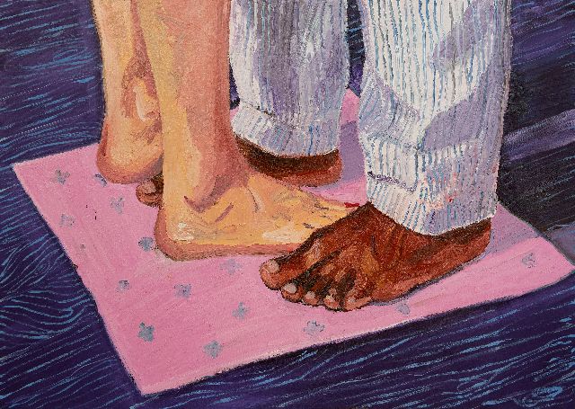 Carlos Blaaker | Badmatje, olieverf op doek, 100,0 x 140,0 cm