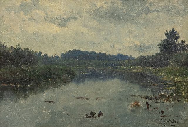 Willem Roelofs | Het Gein, olieverf op doek, 32,2 x 46,0 cm, gesigneerd r.o. en te dateren ca. 1880