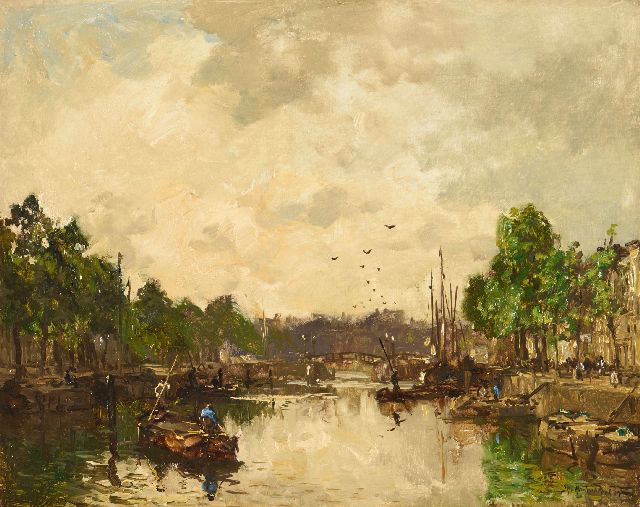 Mastenbroek J.H. van | Riviergezicht, olieverf op doek 28,5 x 35,9 cm, gesigneerd r.o. en gedateerd 1913
