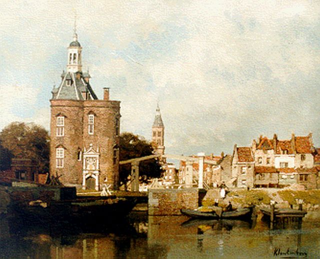 Karel Klinkenberg | Gezicht op Enkhuizen, olieverf op doek, 39,3 x 47,0 cm, gesigneerd r.o.