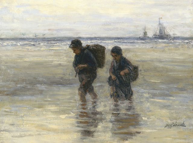 Jozef Israëls | Visserskinderen, olieverf op paneel, 36,7 x 49,0 cm, gesigneerd r.o.