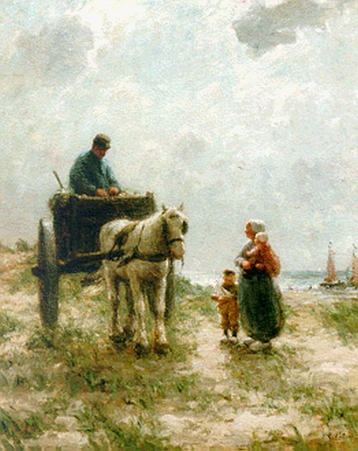 Evert Pieters | Vissersfamilie in het duin, olieverf op doek, 108,5 x 88,5 cm, gesigneerd r.o.