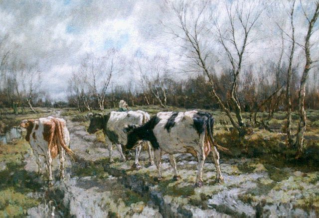 Arnold Gorter | Aprildag, olieverf op doek, 96,0 x 130,2 cm, gesigneerd r.o.