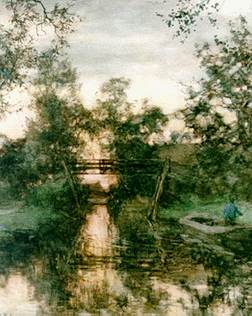Willem Bastiaan Tholen | Slootje in Giethoorn, aquarel op papier, 51,0 x 41,0 cm, gesigneerd l.o.
