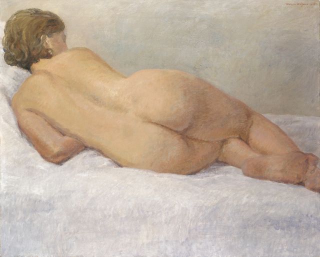 Willem Witjens | Liggend naakt, olieverf op doek, 96,5 x 120,0 cm, gesigneerd r.b. en gedateerd 1936