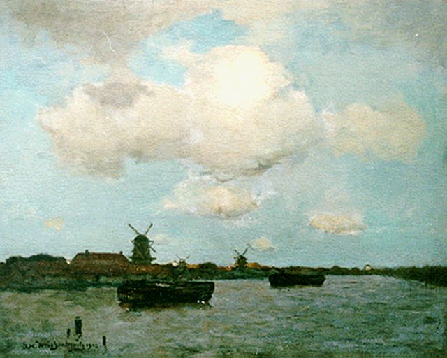 Jan Hendrik Weissenbruch | Polderlandschap, olieverf op doek, 84,0 x 104,5 cm, gesigneerd l.o. en gedateerd 1902