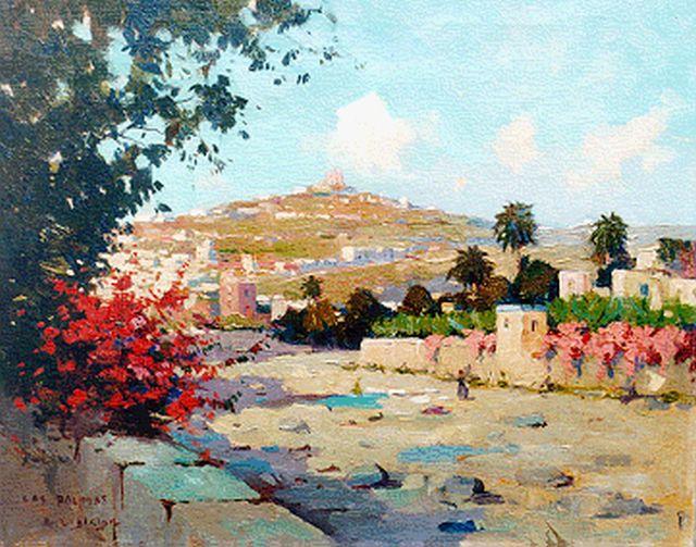 Evert Jan Ligtelijn | Gezicht vanuit Las Palmas, olieverf op doek, 40,0 x 50,3 cm, gesigneerd l.o.