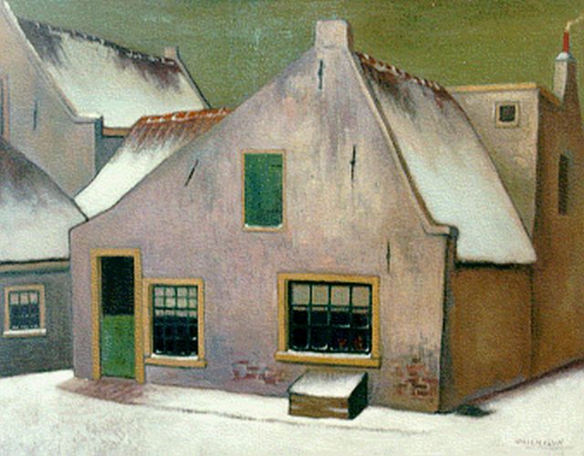 Willem Klijn | Oud Zandvoort, olieverf op doek, 42,9 x 54,8 cm, gesigneerd r.o. en te dateren ca 1947