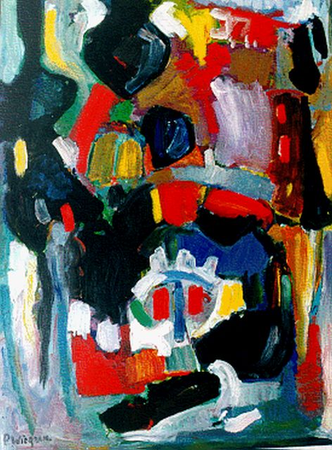 Petrus Jacobus Maria Wiegman | Zonder titel, 80,0 x 60,5 cm, gesigneerd l.o.