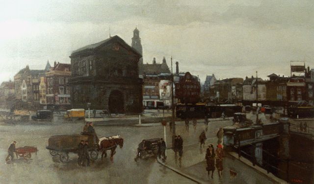 Cor Noltee | De Delftse Poort in Rotterdam, olieverf op doek, 60,8 x 100,1 cm, gesigneerd r.o.