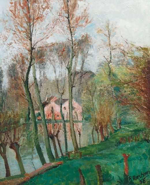Raoul Martinez | Impressie van een landschap, olieverf op doek, 72,0 x 59,0 cm, gesigneerd r.o. en gedateerd '56