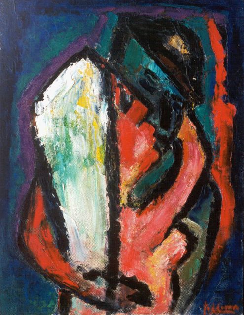 Pier Feddema | Boeren Breid, olieverf op doek op schildersboard, 65,0 x 50,0 cm, gesigneerd r.o.