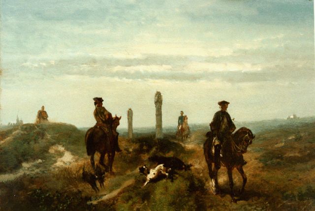 Charles Rochussen | De twee vijanden, olieverf op paneel, 31,3 x 44,7 cm, gesigneerd r.o.