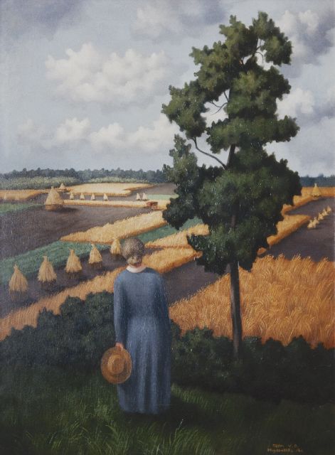 Toon Muysenberg | Landschap Zuid Limburg, olieverf op doek, 100,3 x 75,0 cm, gesigneerd r.o. en gedateerd '40
