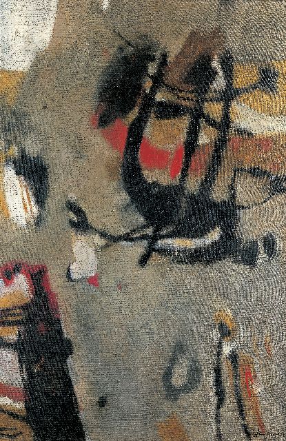 Jaap Wagemaker | Vallende vogel, olieverf op doek, 98,5 x 65,1 cm, gesigneerd r.o. en gedateerd '55