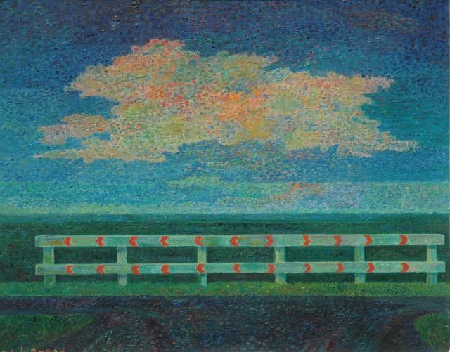 Dirk Breed | Op de T-splitsing, olieverf op doek, 39,9 x 49,9 cm, gesigneerd l.o.