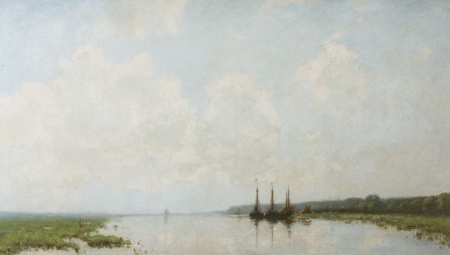 Cornelis Kuijpers | Riviergezicht bij Renkum, olieverf op doek, 84,0 x 150,7 cm, gesigneerd l.o.