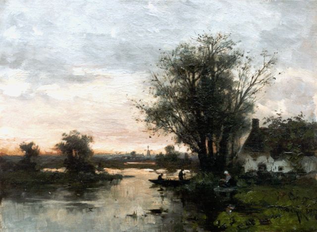 Willem Rip | Avondstond, olieverf op doek, 31,4 x 42,3 cm, gesigneerd r.o. en gedateerd '84