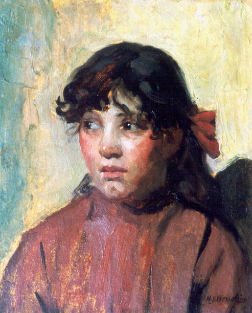 Hendrik Jan Wesseling | Meisjesportet, 28,2 x 22,9 cm, gesigneerd r.o.