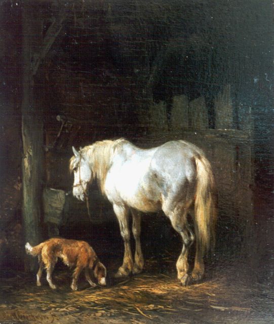 Wouterus Verschuur | Twee kameraden, olieverf op paneel, 15,7 x 13,3 cm, gesigneerd l.o.