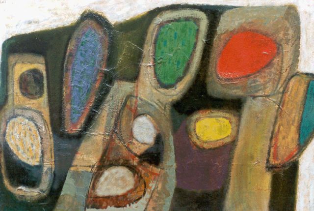 Will Leewens | Compositie, 46,7 x 67,4 cm, gesigneerd l.b.