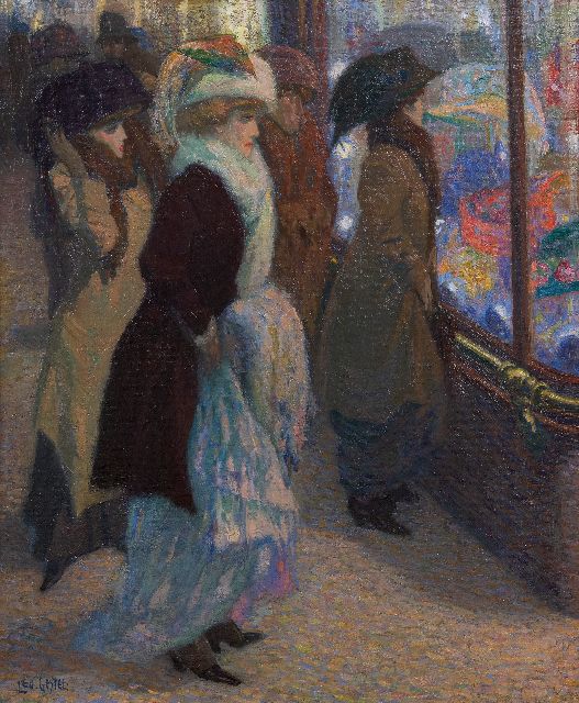 Leo Gestel | De hoedenwinkel, olieverf op doek, 45,0 x 37,2 cm, gesigneerd l.o. en te dateren ca. 1908