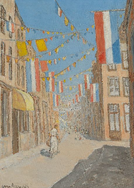 Cornelis Albert van Assendelft | Koninginnedag, olieverf op doek, 60,0 x 43,3 cm, gesigneerd l.o.