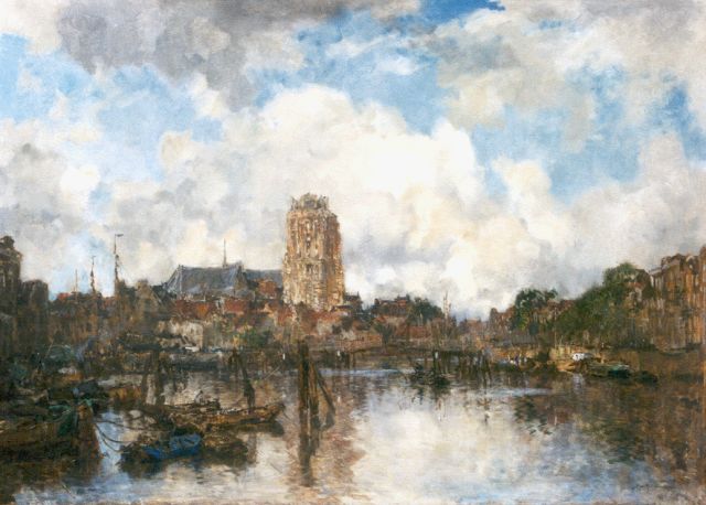 Johan Hendrik van Mastenbroek | Gezicht op Dordrecht, olieverf op doek, 122,7 x 170,7 cm, gesigneerd r.o. en gedateerd 1923