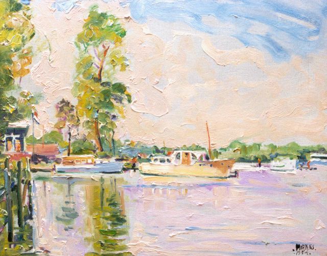 George Martens | Het Paterswoldsemeer, olieverf op doek, 40,2 x 50,2 cm, gesigneerd r.o. en gedateerd 1954