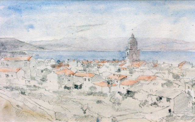 Cornelis Vreedenburgh | St. Tropez, kleurpotlood op papier, 12,5 x 20,5 cm
