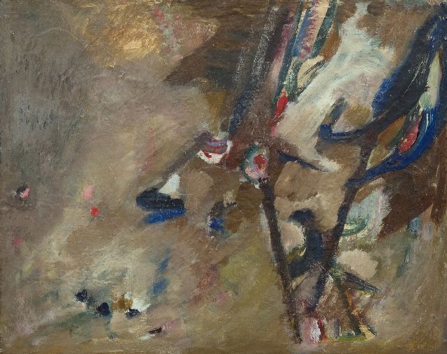 Klaas Boonstra | Schilderij no. 12, olieverf op schildersboard, 39,4 x 49,2 cm, gesigneerd verso