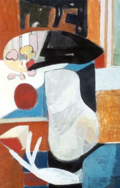 Klaas Boonstra | Het palet van de schilder, olieverf op schildersboard, 61,2 x 40,5 cm, gesigneerd verso